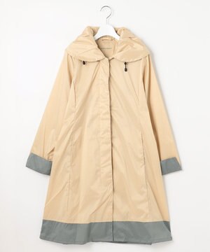  【ロング丈】LIGNAGGIO 丸えりバイカラーレインコート