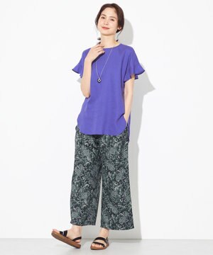 【ウエストゴム】ペイズリープリント パンツ