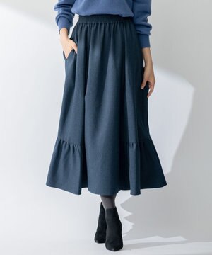 【洗える】TRカルゼ ティアードスカート