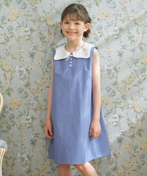  【150-160㎝】カーブカラー ワンピース