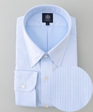  【KING SIZE】【PREMIUM PLEATS / 形態安定】スーピマコットンドビーストライプ シャツ/レギュラーカラー