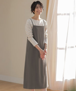 【洗える】バックサテンジョーゼット キャミワンピース