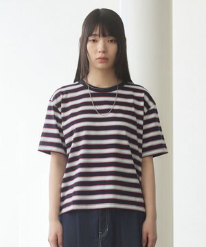  【WOMEN】レトロボーダー Tシャツ