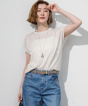 【WEB&一部店舗限定カラーあり】シアードット フレンチスリーブ ニット