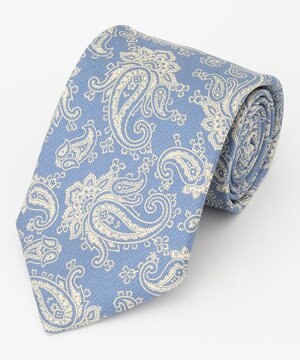  ペイズリーハンドプリント ネクタイ