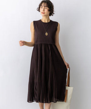プリーツニット ワンピース