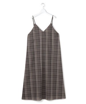  【先行予約】ハイツイストシアーチェック キャミソールワンピース