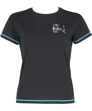  【WOMEN】 CW-X 【CHUMS (チャムス)コラボ】 レディーストップス 薄軽ランニングシャツ 吸汗速乾(本体) UVカット率90％以上(本体) 3分袖 半袖 レディース LNY510 /ワコール