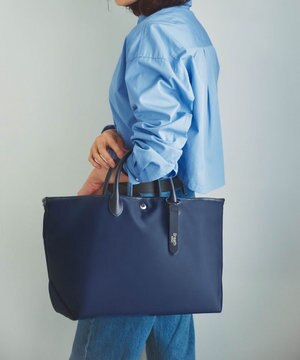  【Breath TOPKAPI】ナイロン レザーハンドル シンプル トートバッグ / 軽量 / A4対応
