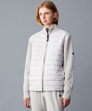  【軽量防風性】バルキーウール キルト ブルゾン