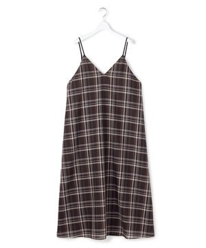  【先行予約】ハイツイストシアーチェック キャミソールワンピース