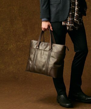  【JOSEPH ABBOUD 日本上陸30周年・牛革/軽量】オイルドレザートートバッグ