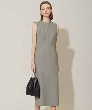 【接触冷感・UVケア・撥水・洗える】 LooseWeave ノースリーブワンピース