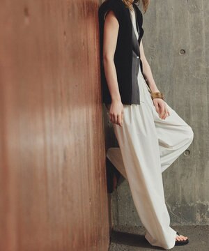  クールタッチカラータイプライター ワイドパンツ