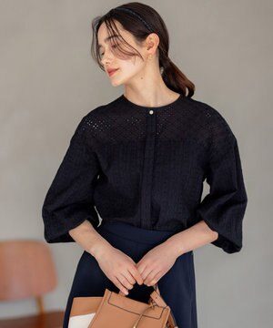 エンブロイダリーレース ブラウス