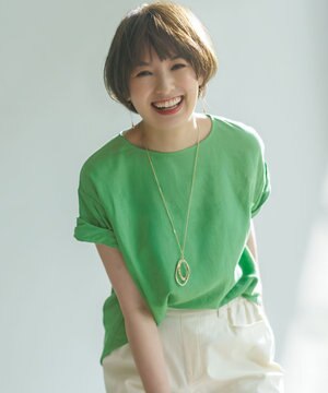  【手洗い可】ヨーロピアンリネンツイストスリーブブラウス