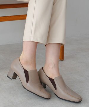  日本製 本革甲深パンプス