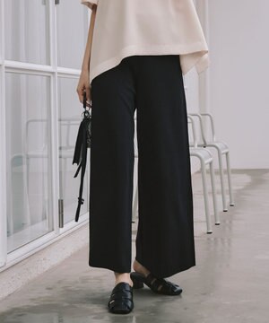  【セットアップ対応】ハイゲージスムース ワイドパンツ
