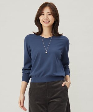 【ご好評につき新色追加!・WEB限定カラーあり・洗える】PRINCE Vネック ニット