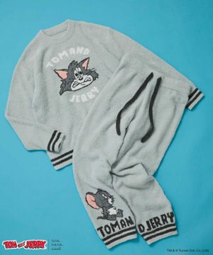  トムとジェリー × une nana cool メンズプルオーバー＆ロングパンツセット