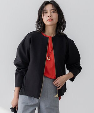  【洗える】コットンエアー ギャザー ライトアウター