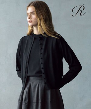  【R(アール)】ファインウール ニットカーディガン