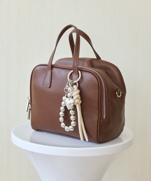  ボリュームボールストラップチャーム　メタル