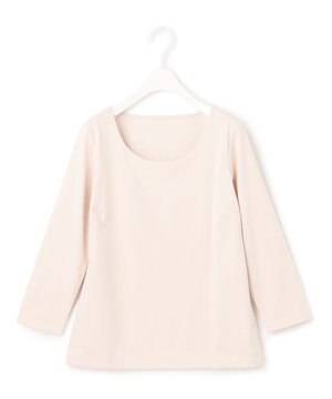  【洗える】 スーペリアジャージー Uネックカットソー