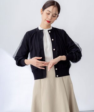  【WEB限定】チュールニット ブルゾン