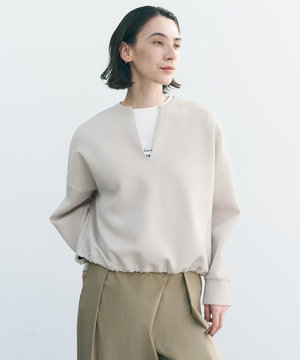 BEAUTY FORM JERSEY キーネック トップス