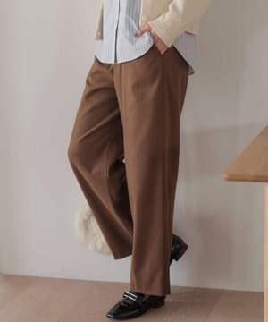  【加藤ローサさん着用】ツイル起毛ストレート パンツ