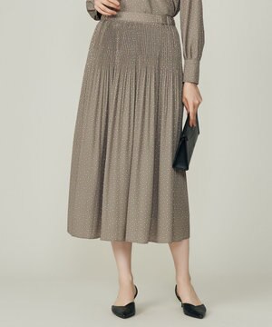  【17号サイズまで展開・セットアップ対応】ライトサテンプリーツ スカート