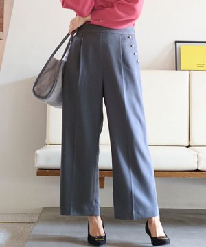  【美人百花11月号掲載】パール調ポイントツイル パンツ