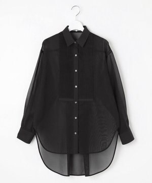  【GOLD LABEL】コットンオーガンジー ピンタックブザム シャツ