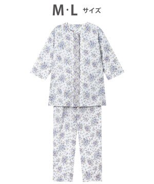  パジャマ 7分袖 長袖 長ズボン 綿100%(本体) ローン素材 ミントン レディース NDT265 /ワコール