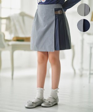  【150-170㎝】 チェックプリーツ キュロット