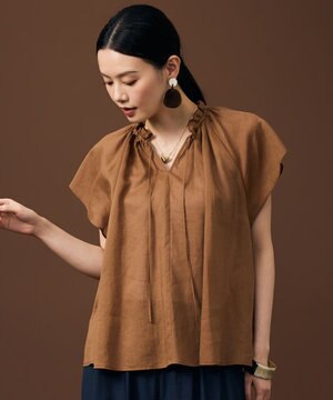  【WEB限定カラーあり】シアーラミーローンフリルデティール ブラウス