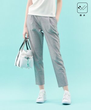  【WOMEN】【撥水】ギンガムサッカー テーパードパンツ