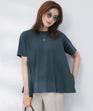 【GLOW6月号掲載/汗じみ防止】スムースデザイン フレア Tシャツ