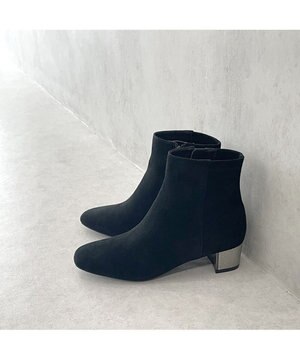  <MODE ET JACOMO>ストレッチレザースクエアトゥショートブーツ