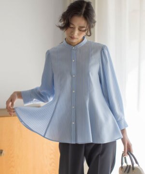 リヨセルシャーティングペプラム ブラウス