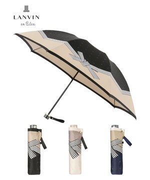  LANVIN en Bleu 折りたたみ傘 サテンプリントリボン