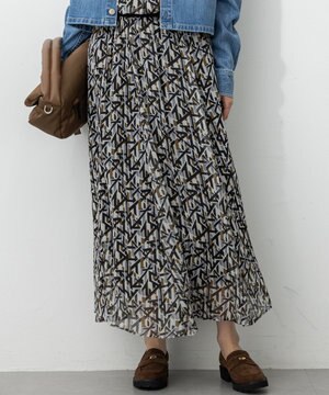  【洗える】Ratti アブストラクトプリント スカート