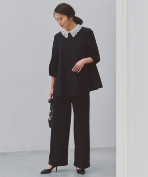 【15サイズ展開/ウエストゴム/セレモニー】BEAUTY MOVE ワイドストレートパンツ