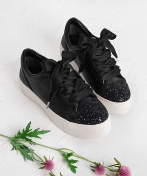  【軽量・抗菌消臭】GLITTER TOE SNEAKERS スニーカー
