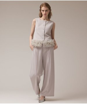  チュールヘムカットトップ