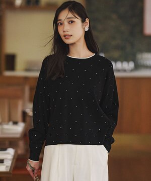 【WEB&一部店舗限定カラーあり/滝沢眞規子さん着用】クリスタルホットフィット ニット