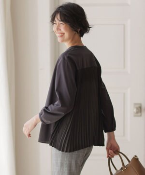  コンパクトトリコット バックプリーツ カットソー