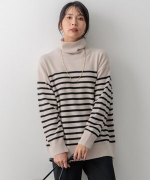  ピュアカシミヤ タートルネック  ニット