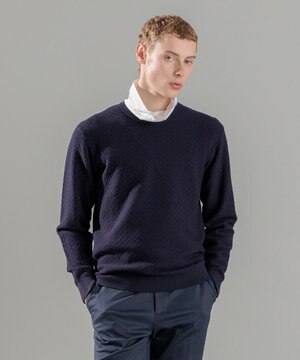  新色追加【洗える】ヴィスコースリンクス　クルーネックニット